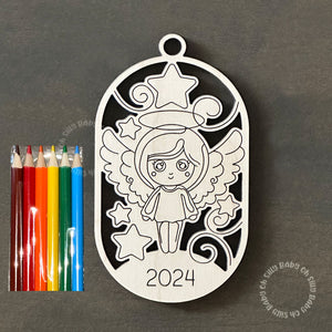 Color Me DIY Christmas Ornament Angel