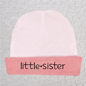 Little Sister Baby Beanie Hat Light Pink/Mauve