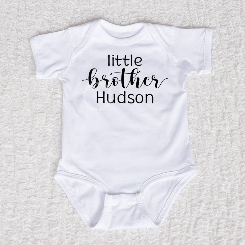 Little Brother Short Sleeve White Bodysuit