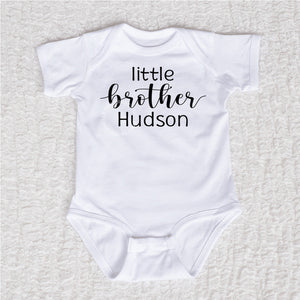 Little Brother Short Sleeve White Bodysuit