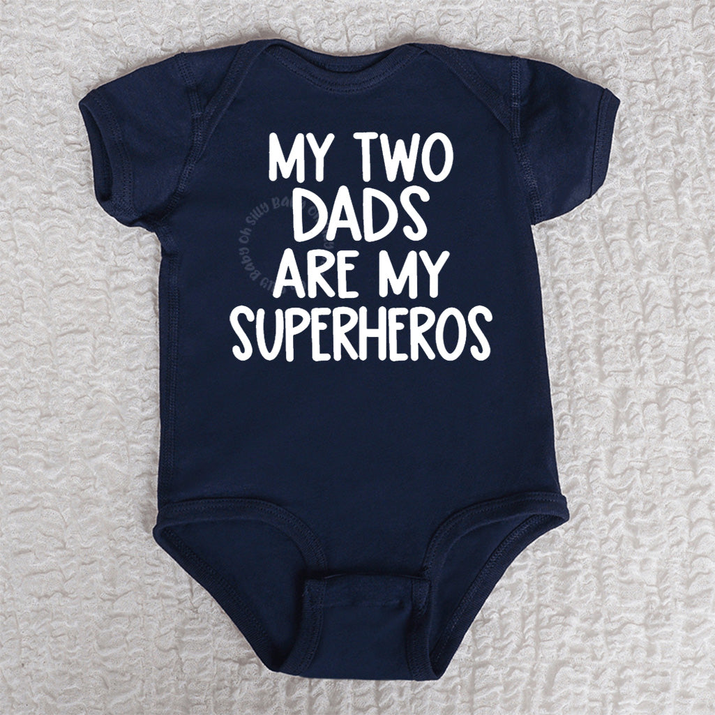 My Two Dads Short Sleeve Navy Bodysuit