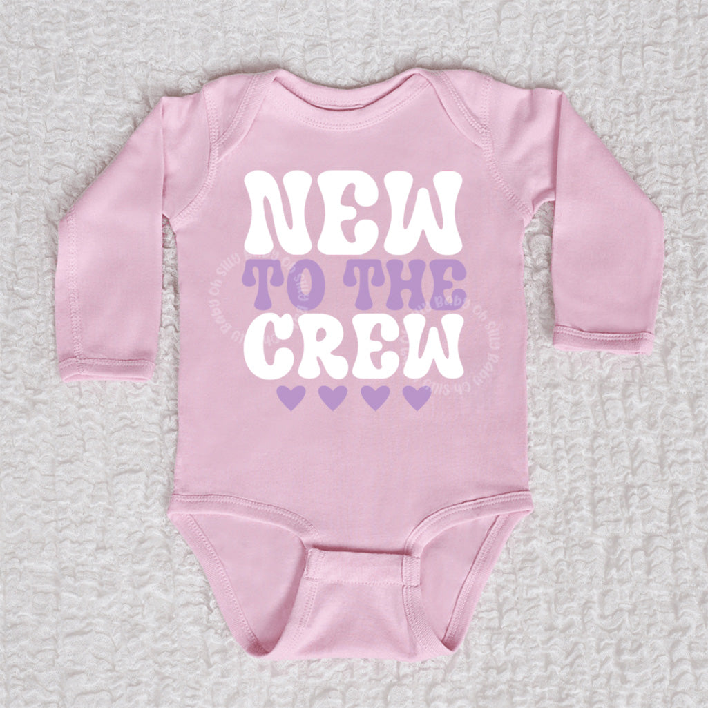New to the Crew Long Sleeve Pink Bodysuit