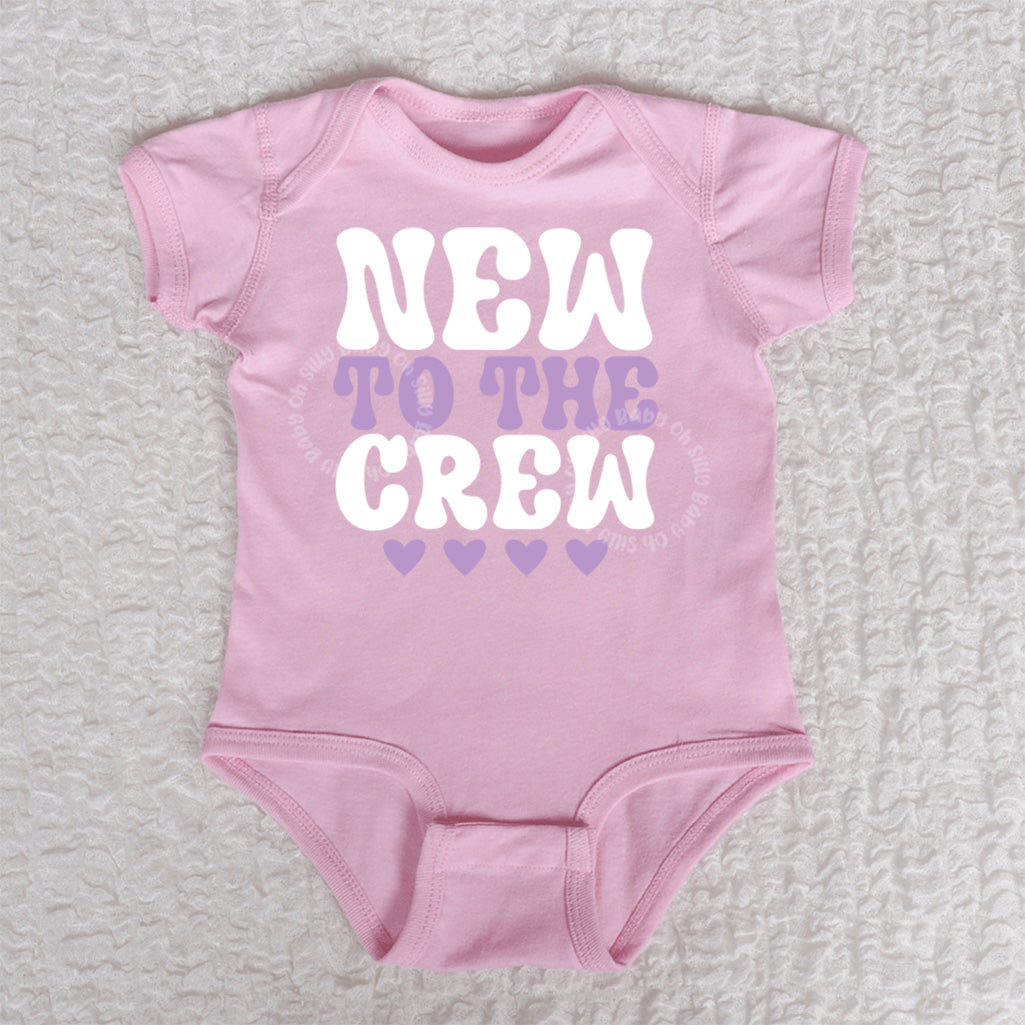 New to the Crew Short Sleeve Pink Bodysuit