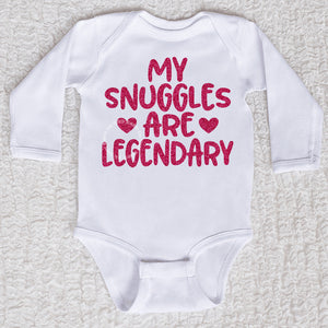 My Snuggles Long Sleeve White Bodysuit